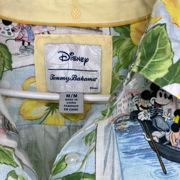 Tommy Bahama x Disney Coastalina 100% Linen Postcard to Paradise Dress size M - Picture 7 of 13